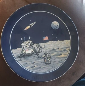 Vintage Moon Landing Commemorative Plate - 1969 - Seven Seas Traders - Picture 1 of 2