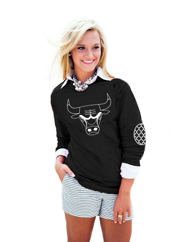 Gameday Couture NBA Women's Puff Print Elbow Patch Long Sleeve Tee, All Teams - Image 1 of 1