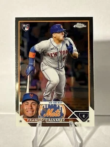 2023 Topps Chrome Baseball Francisco Alvarez New York Mets Rookie Refractor RC - Picture 1 of 2