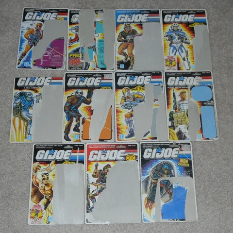 Lot 1980s 1990s ARAH GI Joe Cobra Viper Figure Full Uncut File Card Back Set Cover