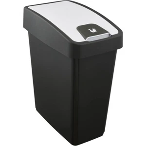 Premium Abfallbehälter mit Flip-Deckel, 25 l, schwarz-grau - Bild 1 von 4