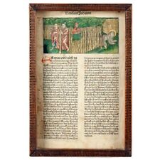 Incunable A Koberger’s 1488 German THE GOLDEN LEGEND Illuminated Framed Page ...