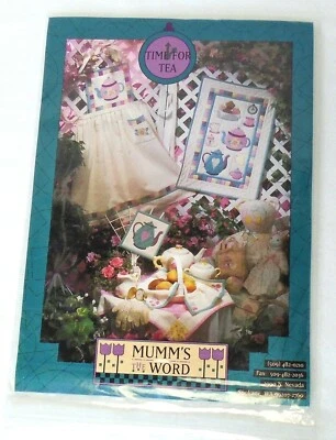 Mini delantal de edredón con patrón de apliques de té Debbie Mumm línea de cesta de tela de té Foto 1 de 2