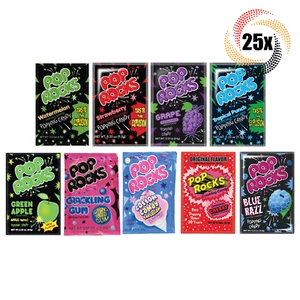 25x Packs Pop Rocks Variety Flavor Popping Candy .33oz ( Mix & Match Flavors! )  - Picture 1 of 2