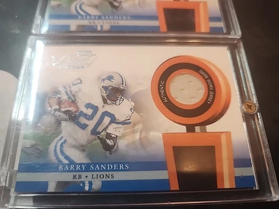 2002 PLAYOFF PIECE OF THE GAME BARRY SANDERS MATERIALS #POG3 - Image 1 of 2