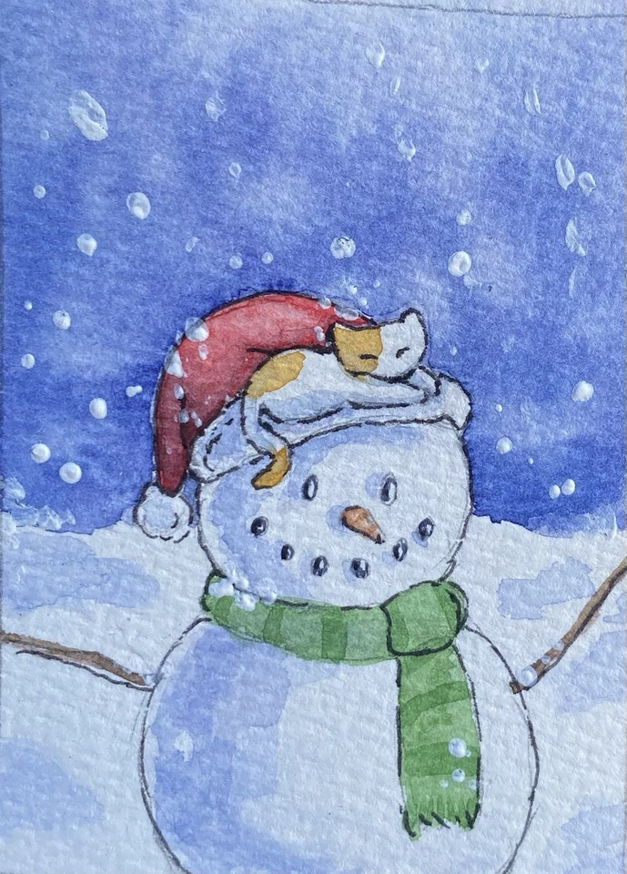 ACEO Original Mixed Media Painting Art - Image 1 of 1