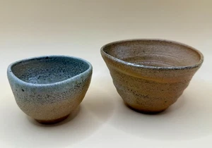 Two Small Wood Fired Stoneware Studio Pottery Bowls (Unmarked) - Picture 1 of 12