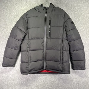 Nautica Jacket Mens Medium Hooded Puffer Water Resistant Wind Heat Retention - Picture 1 of 8