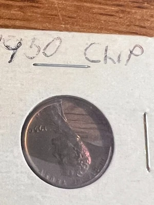 1950 ERROR CLIPPED CENT  WHEAT - Image 1 of 4