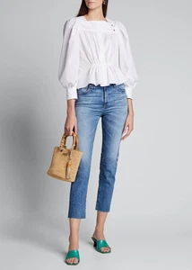 AG ADRIANO GOLDSCHMIED Isabelle High Rise Straight Cropped Jeans 26 NWT - Picture 1 of 6