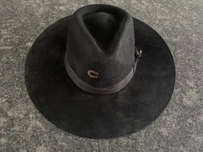 Charlie 1 Horse Black Highway Felt Hat CWHIWA 403607 MO - Image 1 of 4