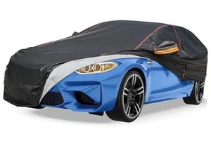 Car Cover Waterproof All Weather, 6 Layers Full Exterior Covers with XL+ Black - Picture 1 of 7