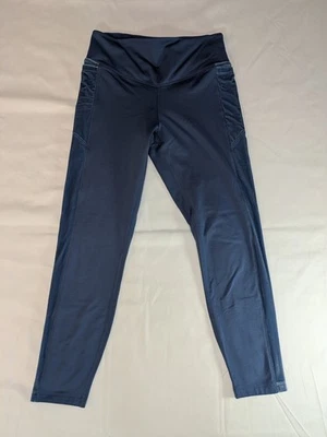 PINK Victoria's Secret Leggings Size M Blue Cozy Velvet Velour Fleece Lined - Image 1 of 4