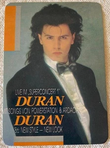 ⭕VTG Tarjeta Bolsillo Calendario 1986 DURAN DURAN Portugal Grupo Música Cantante - Imagen 1 de 2
