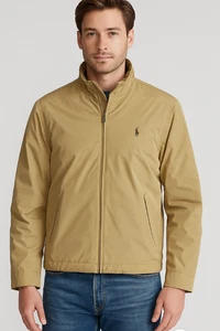 Polo Ralph Lauren Harrington Style Jacket Mens Medium Fleece Lined Packable Hood - Picture 1 of 16