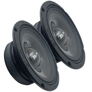 Pair of 6.5" Carbon Fiber 3.3-Ohm 80W Shallow Mount Water Resistant Speakers - Picture 1 of 6