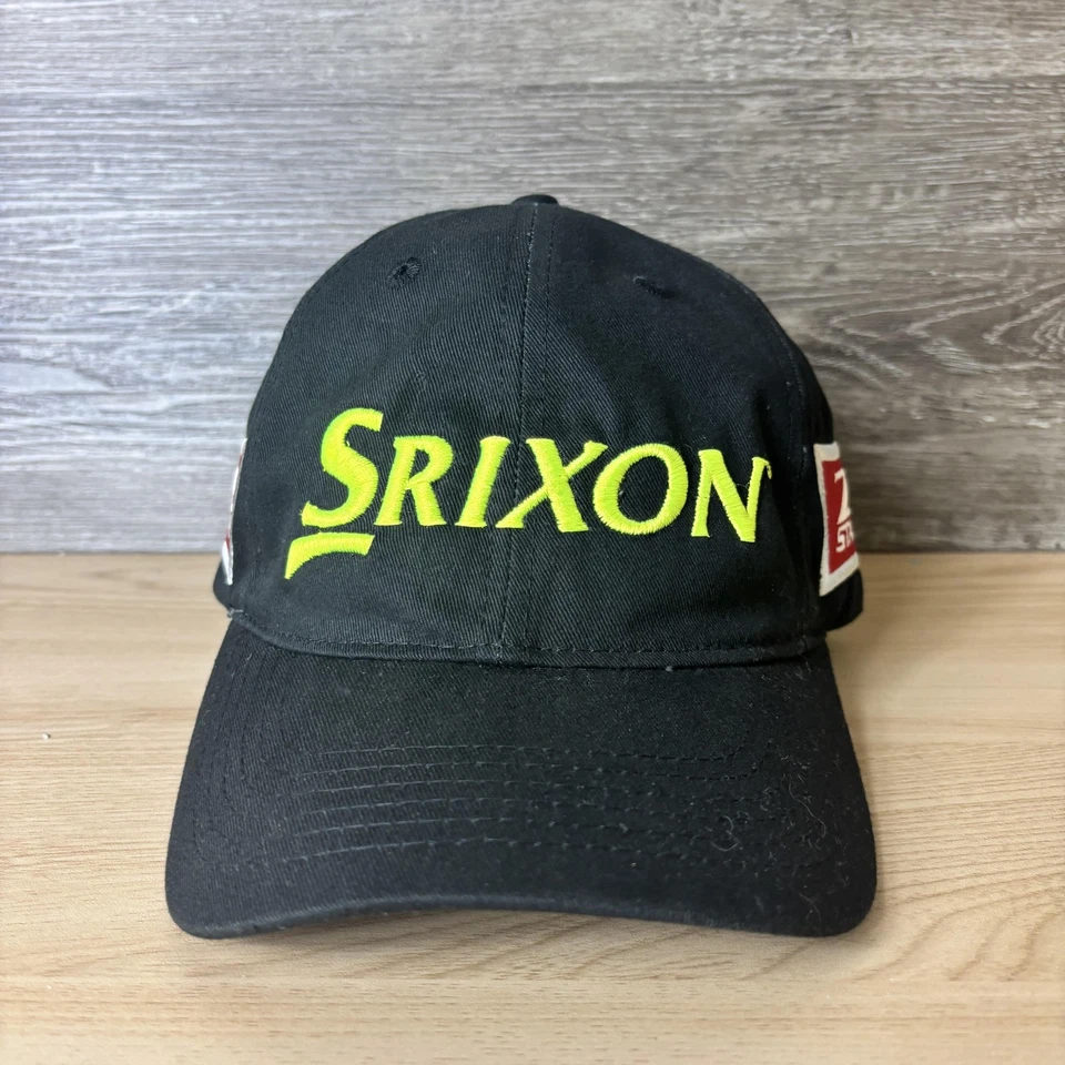 Srixon Hat Cap Snap Back Black Cotton Z Star Tour Yellow Golf Adjustable Mens - Image 1 of 4
