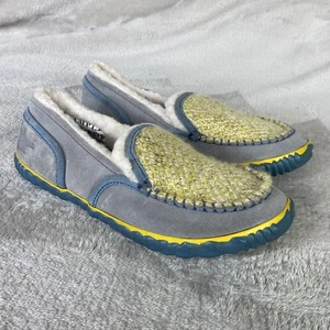 Sorel Slipper Damenschuhe Größe 7 grau gelb Nakiska Slide Strickfleece - Bild 1 von 11