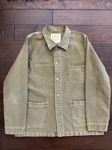 Le Mont St Michel French Chore Jacket Green Size 50 - Picture 1 of 20
