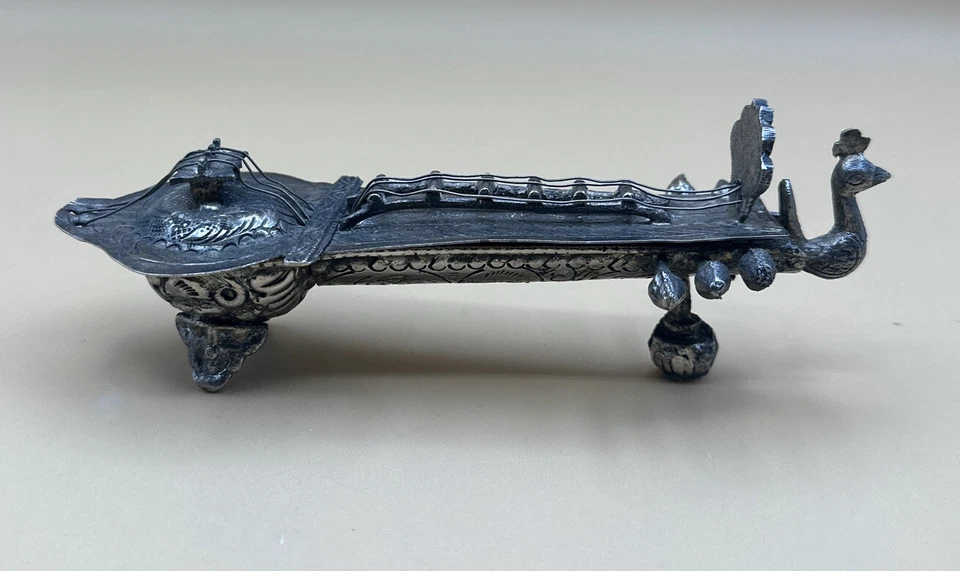 Guitarra de plata esterlina vintage Sitar coleccionable hecha a mano regalo ídolo show G2U Foto 1 de 4