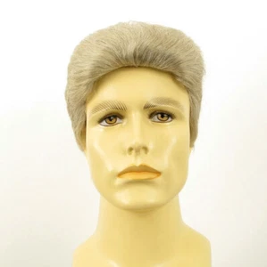 Short Wig For Men Natural Hair White And Grey Ref QUENTIN 51 - Picture 1 of 8