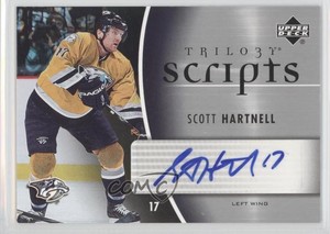 2006-07 Upper Deck Trilogy Scripts Scott Hartnell #TS-SH Auto