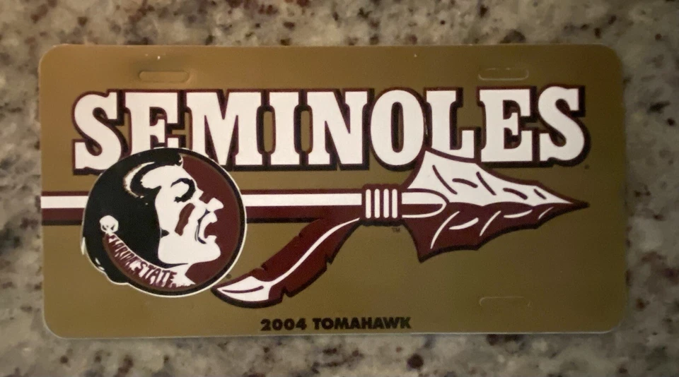 Vintage FSU Collectors Vanity Plate Alumni 2004 Florida State Seminoles Tag Auto - Image 1 of 1