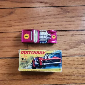Matchbox 1970 Road Dragster #19 Superfast Car by Lesney Complete In Box - Picture 1 of 6