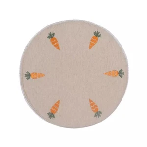 Celebrate Together Easter Embroidered Carrot Placemat set of 4 ~ NWT ~ 15"Wx15"L - Picture 1 of 3