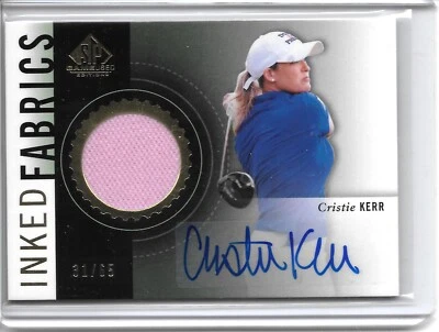 2014 SP Game Used CRISTIE KERR INKED FABRICS TOURNEY WORN SHIRT AUTO #31/65!! - Image 1 of 2