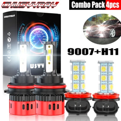 For Suzuki SX4 Crossover 2011 2012 2007-2013 -4X LED Headlight + Fog Light Bulbs - Image 1 of 4