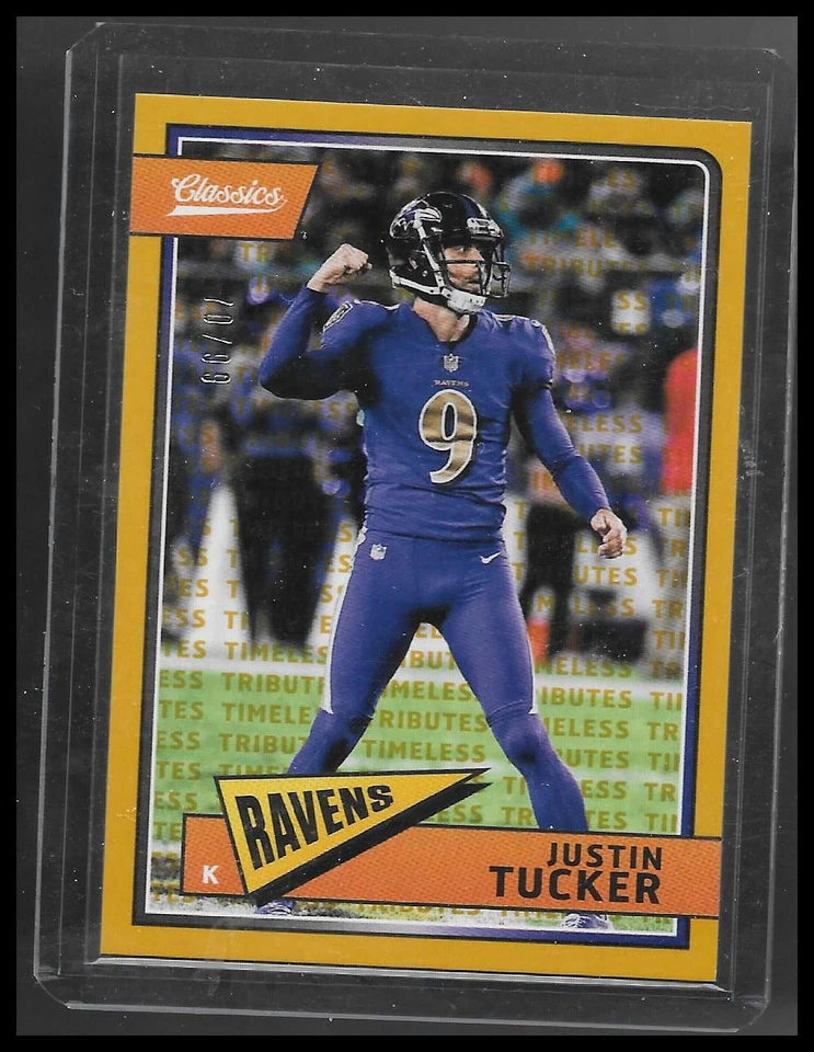 2018 Panini Classics #10 Justin Tucker Timeless Tributes Gold - Image 1 of 1