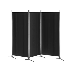 Artiss 3 Panel Room Divider Privacy Screen 260x180cm Fabric Black - Picture 1 of 7