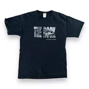 T-shirt vintage nera The Rock Alcatraz Island da uomo taglia large stampa grafica - Foto 1 di 6