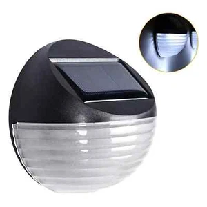 Faretto Led Ricarica Solare Segnapasso Da Parete Esterno Luce Bianco Freddo 4Pcs - Foto 1 di 8