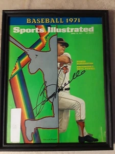 BOOG POWELL MLB SIGNED AUTOGRAPH FRAMED 1971 SPORTS ILLUSTRATED FULL MAGAZINE - Picture 1 of 6