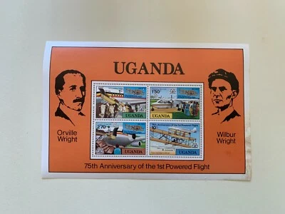 UGANDA 1978 MNH AVIACIÓN VUELO WRIGHT HERMANOS CONCORDE EXPORTACIÓN GANADO 01 Foto 1 de 2