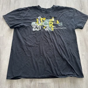 Vintage Air Jordan Shirt Mens 4XL Black Spell Out Jumpman Basketball Y2K - Picture 1 of 6