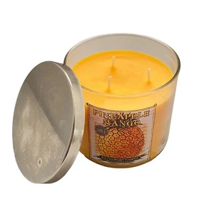 Bath & Body Works White Barn Pineapple Mango Candle 3-Wick 14.5 oz Large - Picture 1 of 3