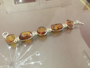 BRACCIALE IN AMBRA REP. DOMENICANA (CONSIDERATA RESINA TERAPEUTICA ).NUOVO. - Foto 1 di 7