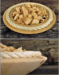 ZIrbenholz Schale mit Duftring aus Sisal - Bild 1 von 1