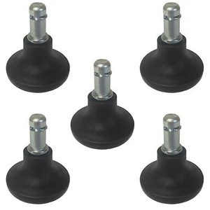 Short Low Profile Bell Glides for Office Task Chairs & Drafting Stools -Set of 5 - Picture 1 of 2