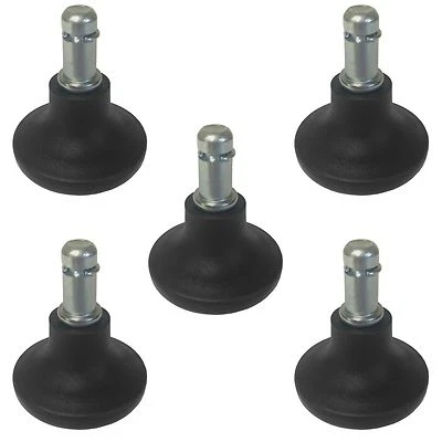 Short Low Profile Bell Glides for Office Task Chairs & Drafting Stools -Set of 5