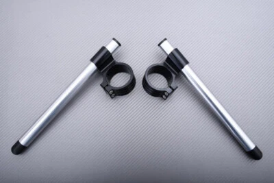 Pareja de Semimanillares Elevados en Negro-Plata 53mm DUCATI SBK 916 SPS 996 Foto 1 de 4