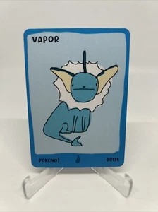 Dysfunctional Passholder Pokenot Vapor - Vaporeon #0134 Derpy Parody Art Card - Picture 1 of 2