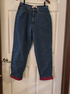 LL Bean Flannel Lined Jeans Women’s 12 Relaxed Fit Double L, 31 x 32 - Picture 1 of 5