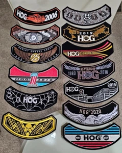 Lot of 13 Harley Davidson HOG Patches 2006-2021 Jacket & Vest Patches * New - Picture 1 of 4