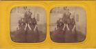 Netherlands Three Women Suit Holland Photo Stereo Diorama Tissue Vintage c1865