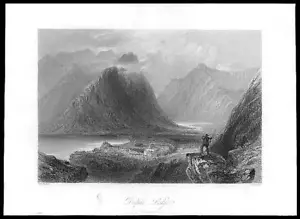 Irlanda 1840 - Vista de Delphi Lodge Connemara (53A) - Imagen 1 de 1