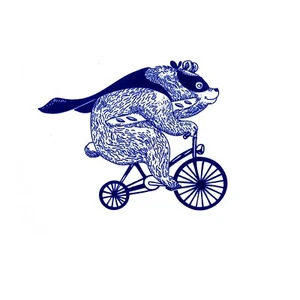 SERVIETTES EN PAPIER OURS DEGUISE A VELO. PAPER NAPKINS BEAR ON BIKE DESGUISED - Picture 1 of 1